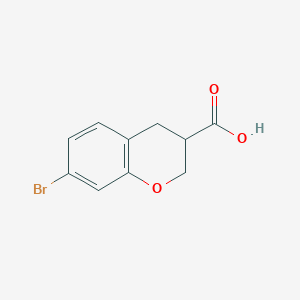 molecular formula C10H9BrO3 B7901665 7-Bromochroman-3-carboxylic acid 