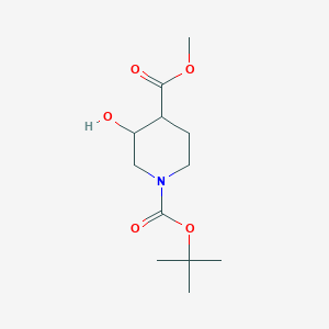molecular formula C12H21NO5 B7901666 1-O-tert-butyl 4-O-methyl 3-hydroxypiperidine-1,4-dicarboxylate 