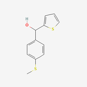 molecular formula C12H12OS2 B7901677 4-Methylthiophenyl-(2-thienyl)methanol 