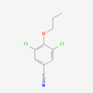 molecular formula C10H9Cl2NO B7901695 3,5-Dichloro-4-propoxybenzonitrile 