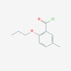 molecular formula C11H13ClO2 B7901703 5-Methyl-2-n-propoxybenzoyl chloride 