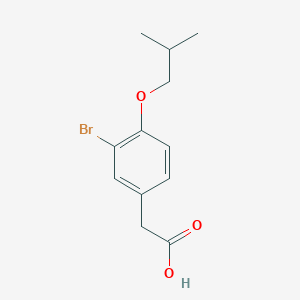 molecular formula C12H15BrO3 B7901717 2-(3-Bromo-4-isobutoxyphenyl)acetic acid 