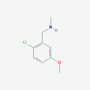 molecular formula C9H12ClNO B7901736 1-(2-Chloro-5-methoxyphenyl)-N-methylmethanamine 