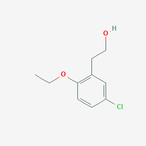 molecular formula C10H13ClO2 B7901743 3-Chloro-6-ethoxyphenethyl alcohol 