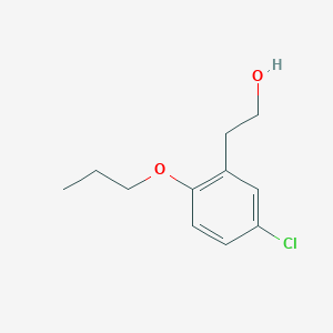molecular formula C11H15ClO2 B7901746 2-(5-Chloro-2-propoxyphenyl)ethanol 