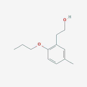 molecular formula C12H18O2 B7901748 5-Methyl-2-n-propoxyphenethyl alcohol 