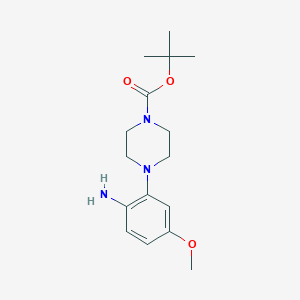 molecular formula C16H25N3O3 B7901756 Tert-butyl 4-(2-amino-5-methoxyphenyl)piperazine-1-carboxylate CAS No. 1373232-41-7