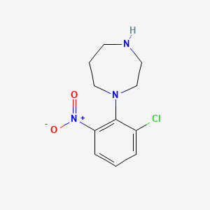 molecular formula C11H14ClN3O2 B7901763 1-(2-Chloro-6-nitrophenyl)-1,4-diazepane 