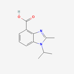 molecular formula C12H14N2O2 B7901777 2-methyl-1-(propan-2-yl)-1H-1,3-benzodiazole-4-carboxylic acid 