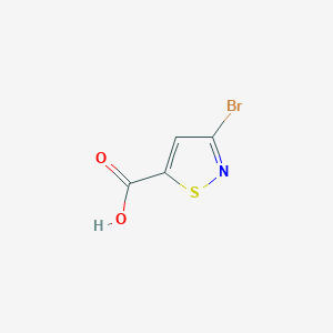 molecular formula C4H2BrNO2S B7901837 3-溴代异噻唑-5-羧酸 
