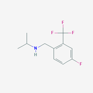 molecular formula C11H13F4N B7901880 N-(4-Fluoro-2-(trifluoromethyl)benzyl)propan-2-amine 