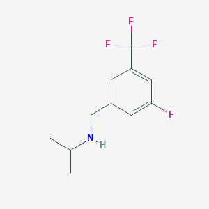 {[3-Fluoro-5-(trifluoromethyl)phenyl]methyl}(propan-2-yl)amine