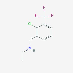 molecular formula C10H11ClF3N B7901890 N-(2-Chloro-3-(trifluoromethyl)benzyl)ethanamine 
