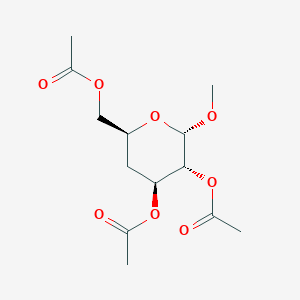 molecular formula C13H20O8 B079019 Methyl 2-O,3-O,6-O-triacetyl-4-deoxy-alpha-D-xylo-hexopyranoside CAS No. 13264-03-4