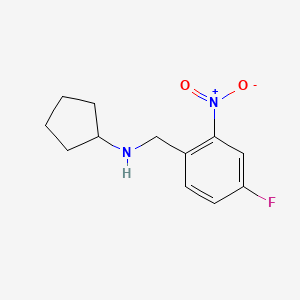 N-[(4-Fluoro-2-nitrophenyl)methyl]cyclopentanamine