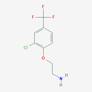 molecular formula C9H9ClF3NO B7901908 2-(2-Chloro-4-(trifluoromethyl)phenoxy)ethanamine 