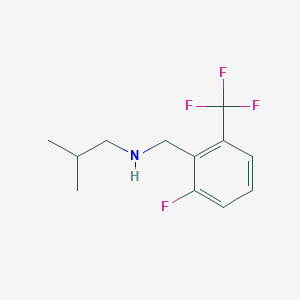 molecular formula C12H15F4N B7901968 N-(2-Fluoro-6-(trifluoromethyl)benzyl)-2-methylpropan-1-amine 