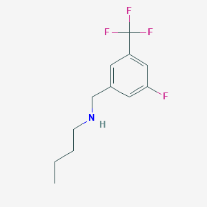 molecular formula C12H15F4N B7901971 Butyl({[3-fluoro-5-(trifluoromethyl)phenyl]methyl})amine 