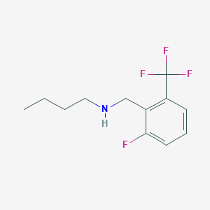 molecular formula C12H15F4N B7901977 N-(2-Fluoro-6-(trifluoromethyl)benzyl)butan-1-amine 