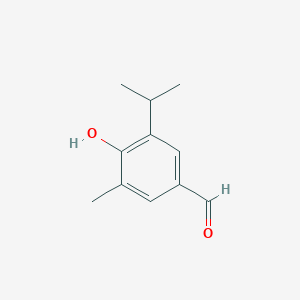 molecular formula C11H14O2 B079020 4-Hydroxy-5-isopropyl-3-methylbenzaldehyde CAS No. 10537-41-4