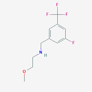 molecular formula C11H13F4NO B7902009 {[3-Fluoro-5-(trifluoromethyl)phenyl]methyl}(2-methoxyethyl)amine 