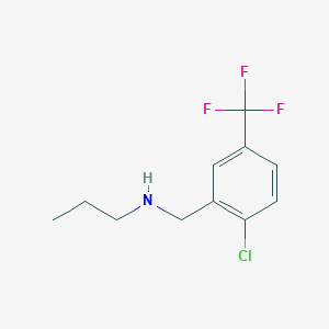 molecular formula C11H13ClF3N B7902018 N-(2-Chloro-5-(trifluoromethyl)benzyl)propan-1-amine 
