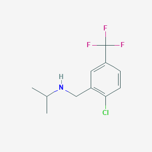 molecular formula C11H13ClF3N B7902026 N-(2-Chloro-5-(trifluoromethyl)benzyl)propan-2-amine 