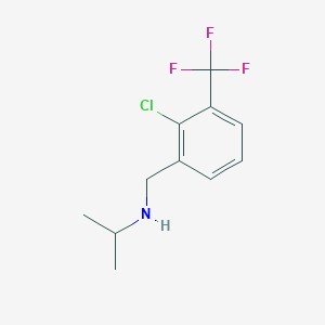 molecular formula C11H13ClF3N B7902030 N-(2-Chloro-3-(trifluoromethyl)benzyl)propan-2-amine 