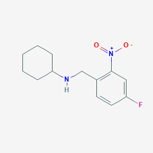 N-[(4-Fluoro-2-nitrophenyl)methyl]cyclohexanamine