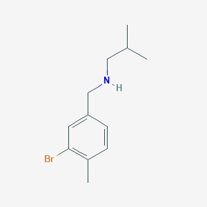 molecular formula C12H18BrN B7902054 [(3-Bromo-4-methylphenyl)methyl](2-methylpropyl)amine 
