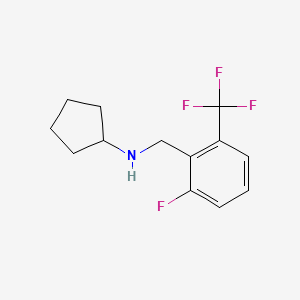 molecular formula C13H15F4N B7902095 N-(2-Fluoro-6-(trifluoromethyl)benzyl)cyclopentanamine 