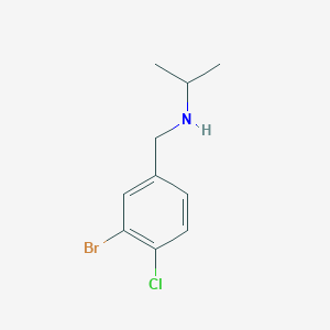 molecular formula C10H13BrClN B7902104 [(3-Bromo-4-chlorophenyl)methyl](propan-2-yl)amine 