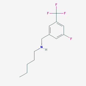 molecular formula C13H17F4N B7902112 {[3-Fluoro-5-(trifluoromethyl)phenyl]methyl}(pentyl)amine 