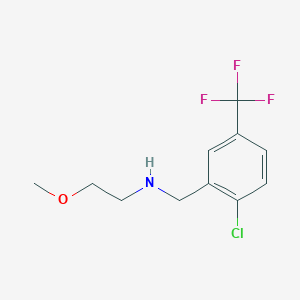 molecular formula C11H13ClF3NO B7902124 N-(2-Chloro-5-(trifluoromethyl)benzyl)-2-methoxyethanamine 