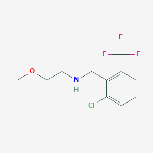 molecular formula C11H13ClF3NO B7902130 N-(2-Chloro-6-(trifluoromethyl)benzyl)-2-methoxyethanamine 