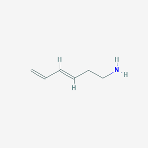 molecular formula C6H11N B7902148 (E)-Hexa-3,5-dien-1-amine 
