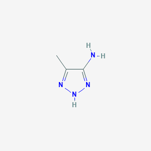 molecular formula C3H6N4 B7902156 4-Methyl-1H-1,2,3-triazol-5-amine 