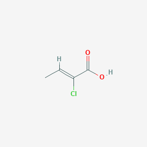 molecular formula C4H5ClO2 B7902176 2-Chlorobut-2-enoic acid CAS No. 53993-41-2