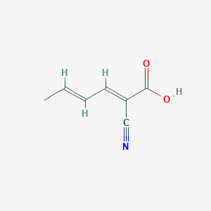 molecular formula C7H7NO2 B7902218 (2E,4E)-2-cyano-2,4-hexadienoic acid 