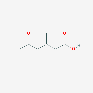 molecular formula C8H14O3 B7902303 3,4-Dimethyl-5-oxohexanoic acid 