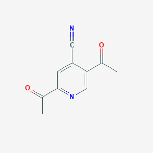 molecular formula C10H8N2O2 B7902401 2,5-Diacetyl-4-pyridinecarbonitrile 