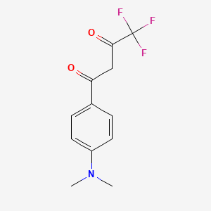 molecular formula C12H12F3NO2 B7902479 1-(4-Dimethylaminobenzoyl)-3,3,3-trifluoroacetone 