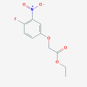 molecular formula C10H10FNO5 B7902488 Ethyl 2-(4-fluoro-3-nitrophenoxy)acetate 