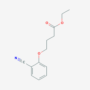 molecular formula C13H15NO3 B7902503 Ethyl 4-(2-cyanophenoxy)butanoate 