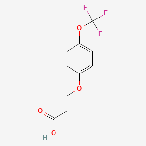 molecular formula C10H9F3O4 B7902511 3-(4-(Trifluoromethoxy)phenoxy)propanoic acid 