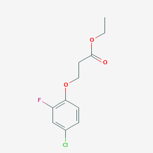 molecular formula C11H12ClFO3 B7902528 Ethyl 3-(4-chloro-2-fluoro-phenoxy)propanoate 