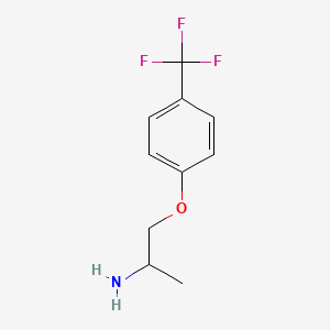 molecular formula C10H12F3NO B7902535 1-[4-(Trifluoromethyl)phenoxy]-2-propanamine 