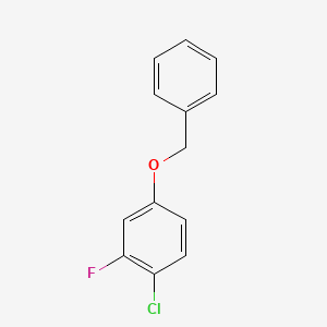 molecular formula C13H10ClFO B7902559 4-(Benzyloxy)-1-chloro-2-fluorobenzene 