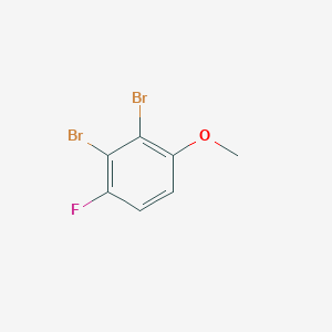 molecular formula C7H5Br2FO B7902578 2,3-Dibromo-1-fluoro-4-methoxybenzene 