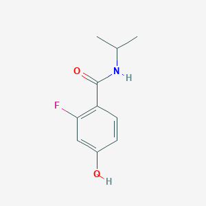 molecular formula C10H12FNO2 B7902582 2-fluoro-4-hydroxy-N-(propan-2-yl)benzamide 